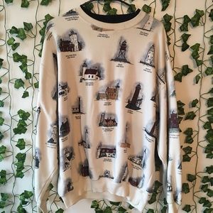 VTG Michigan Lighthouse Sweater